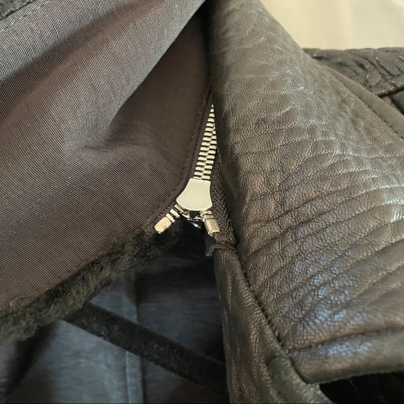 Reformation Trinity leather shearling jacket XS - Picture 9 of 9